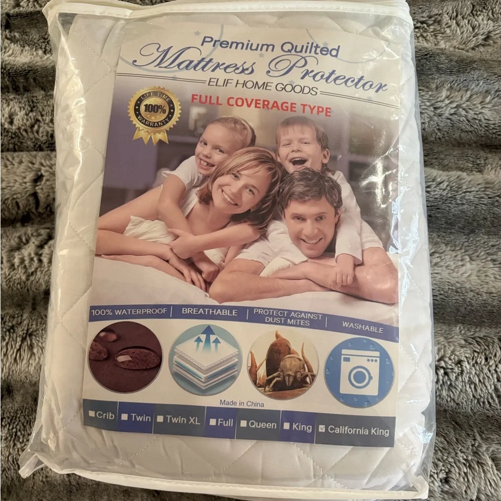 Premium Quilted Mattress Protector - White